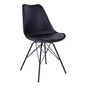 2-pk Oslo spisestol sort