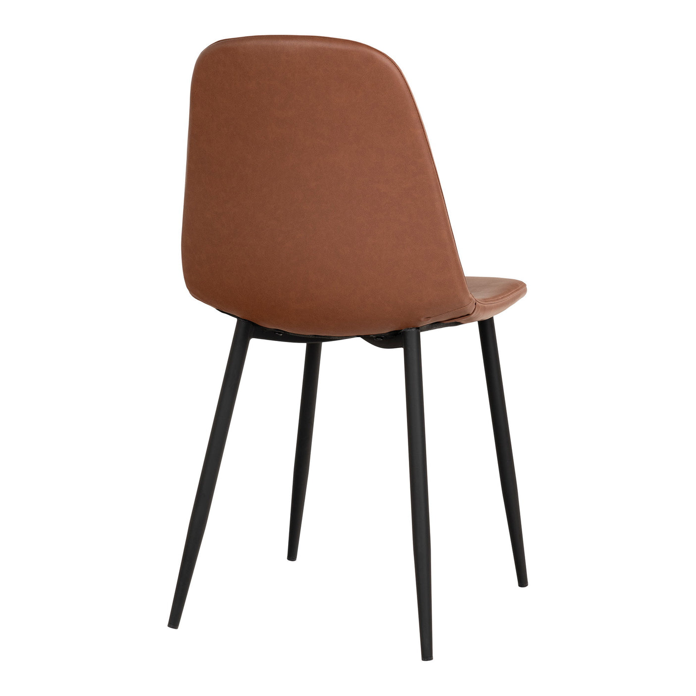 2-pk Stockholm spisestol lys brun PU-skinn