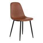 2-pk Stockholm spisestol brun PU-skinn