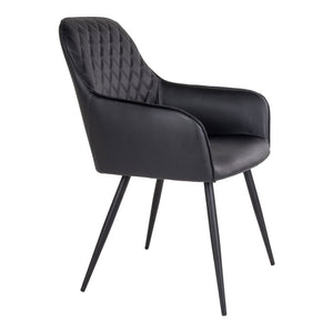 2-pk Harbo spisestol sort PU-skinn