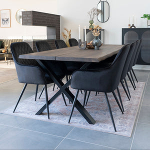 2-pk Harbo spisestol sort velur