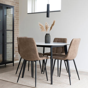 2-pk Middelfart spisestol lys brun