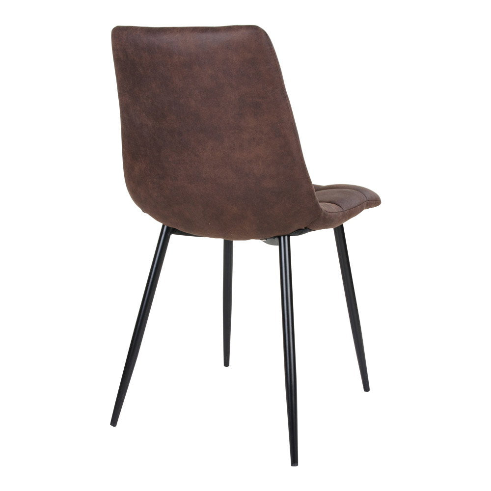 2-pk Middelfart spisestol mørk brun