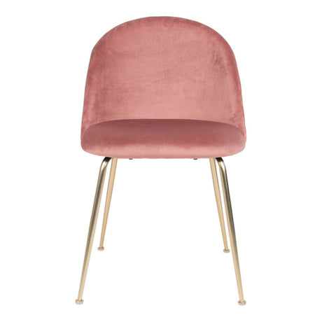 2 - pk Geneve velvet rosa/messing spisestol - Lindas Dekor