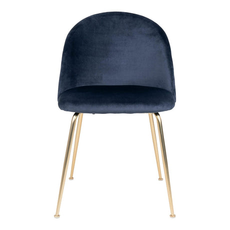 2 - pk Geneve velvet blå spisestol - Lindas Dekor