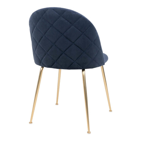 2 - pk Geneve velvet blå spisestol - Lindas Dekor