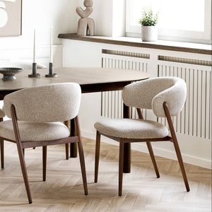 2-pk Cavi spisestol sand/valnøttfarget