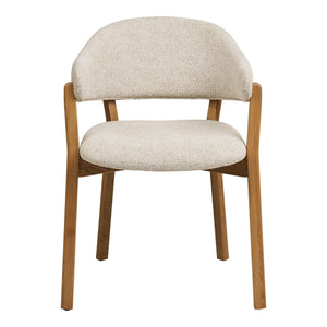 Dunkirk spisestol med armlener natur/beige
