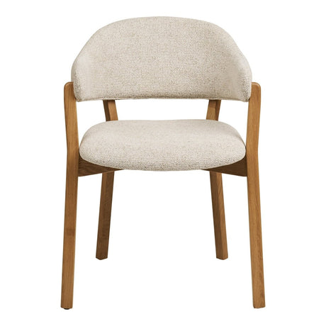 Dunkirk spisestol med armlener natur/beige