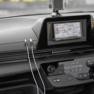 Kabelorganisator i sort med magnetisk feste til hjemmekontor og arbeidsplass