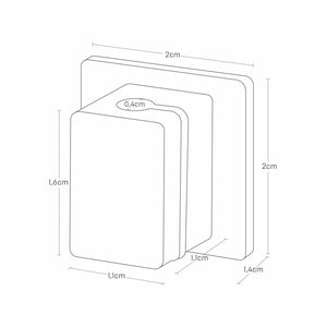 Sorte kabelholdere med base brukt til laderkabel på nattbord
