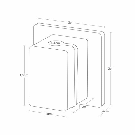 5 - pk Magnetisk kabelholder sort - Lindas Dekor