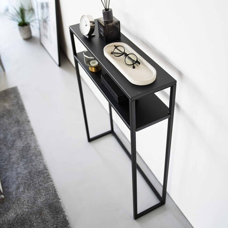 Konsollbord sort med hylle 60 x 80,2 cm - Lindas Dekor