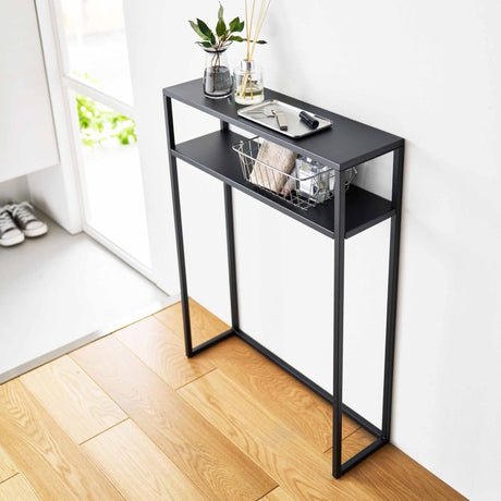 Konsollbord sort med hylle 60 x 80,2 cm - Lindas Dekor