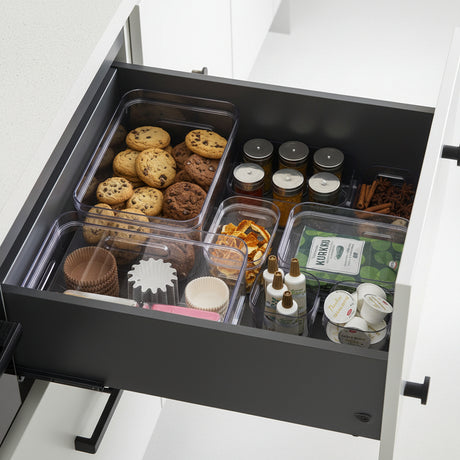 Klart plastlokk til oppbevaringsboks størrelse M