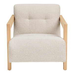 Beige loungestol Caracas – 88 cm bred med armlener