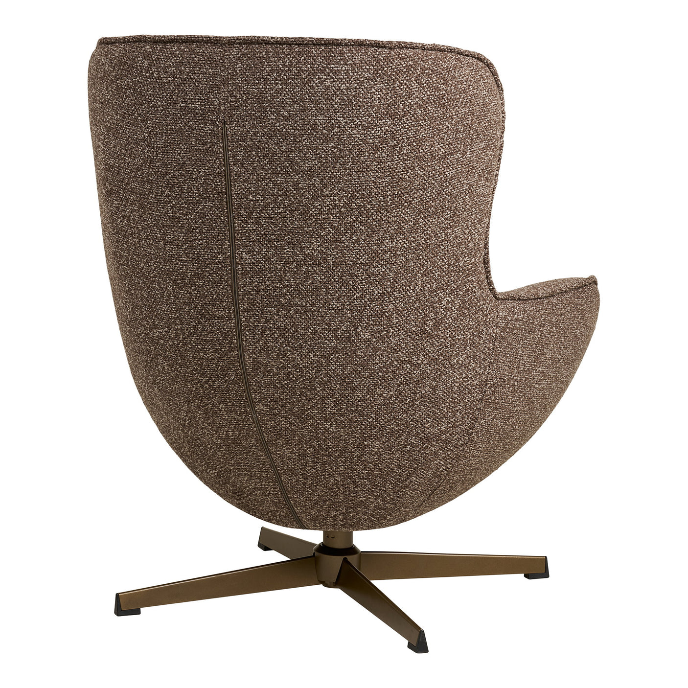 Loungestol med svingfot i brun polyester – Blenheim fra House Nordic