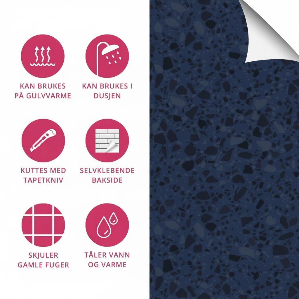 Venezia terrazzo selvklebende fliser