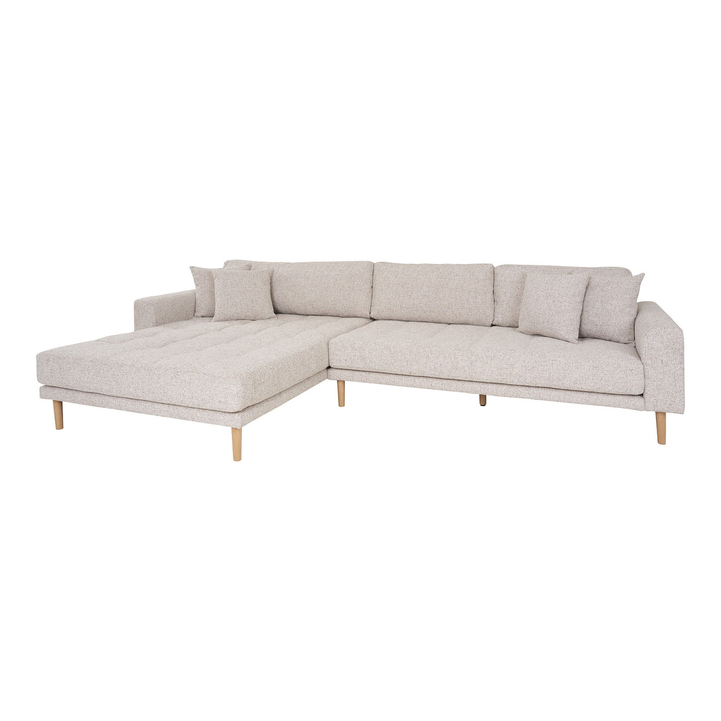Lido Lounge hjørnesofa i beige med sjeselong.