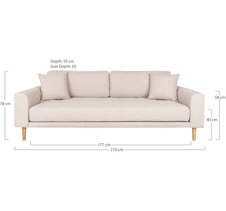 Lido Lounge sofa sand - Lindas Dekor