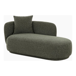 Grønn Mykonos Daybed med pute sett fra siden i elegant loungestil.