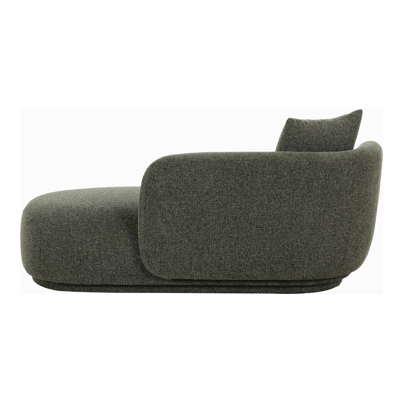 Mykonos Daybed grønn med pute – stilfull loungemøbel sett fra baksiden.