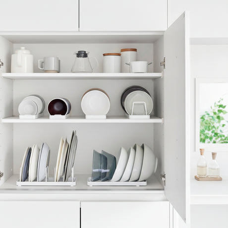 Tallerkenstativ hvit 32 x 11 x 9 cm