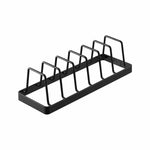 Tallerkenstativ sort 32 x 11 x 9 cm