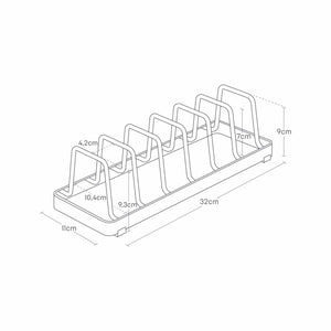 Dimensjoner av tallerkenstativ sort
