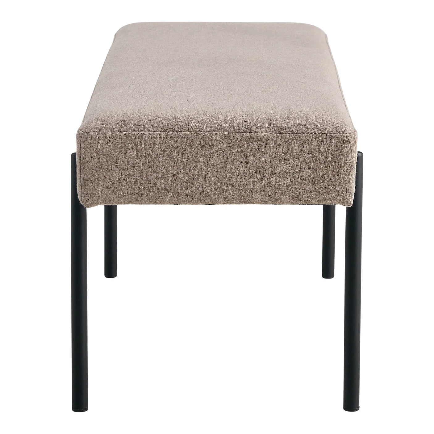 Polstret sittebenk i moderne design med enkle linjer.
