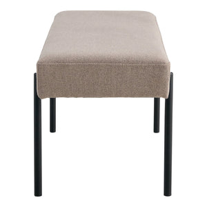 Polstret sittebenk i moderne design med enkle linjer.