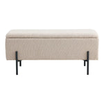Watford oppbevaringsbenk bouclé beige 95 x 36,5 x 43 cm