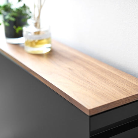 Uttrekkbar oppbevaringshylle sort, 55 x 56 cm - Lindas Dekor
