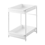 Uttrekkbar förvaringshylle vit 45 x 30 x 42 cm