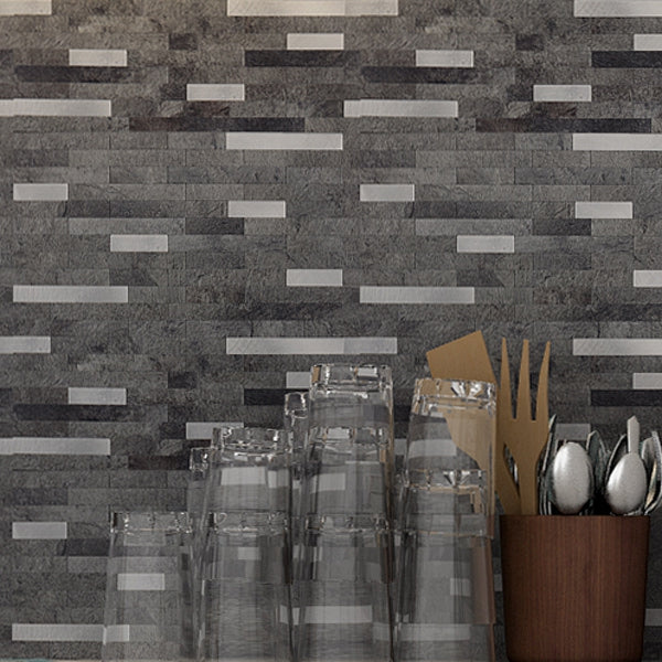 Vareprøve: Stein mørk grå selvklebende veggfliser