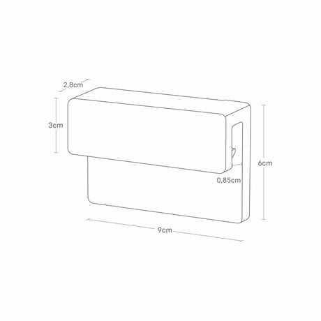 Selvklebende tannbørsteholder hvit 9 x 6 cm - Lindas Dekor