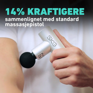 Kraftig massasjepistol. Effektiv. 