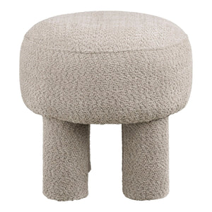 Canberra puff mørk sand ø43 cm - Lindas Dekor
