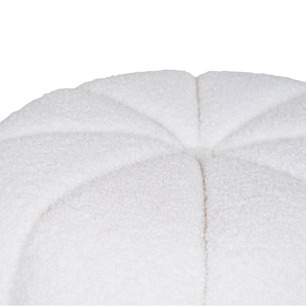 Paisley puff off - white ø48 cm - Lindas Dekor
