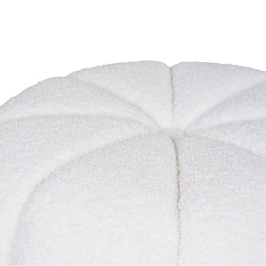 Paisley puff off - white ø48 cm - Lindas Dekor