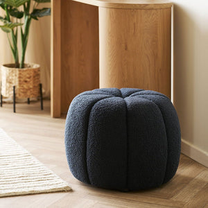 Paisley puff navy ø48 cm - Lindas Dekor Puff