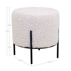 Alford puff hvit ø35 cm - Lindas Dekor