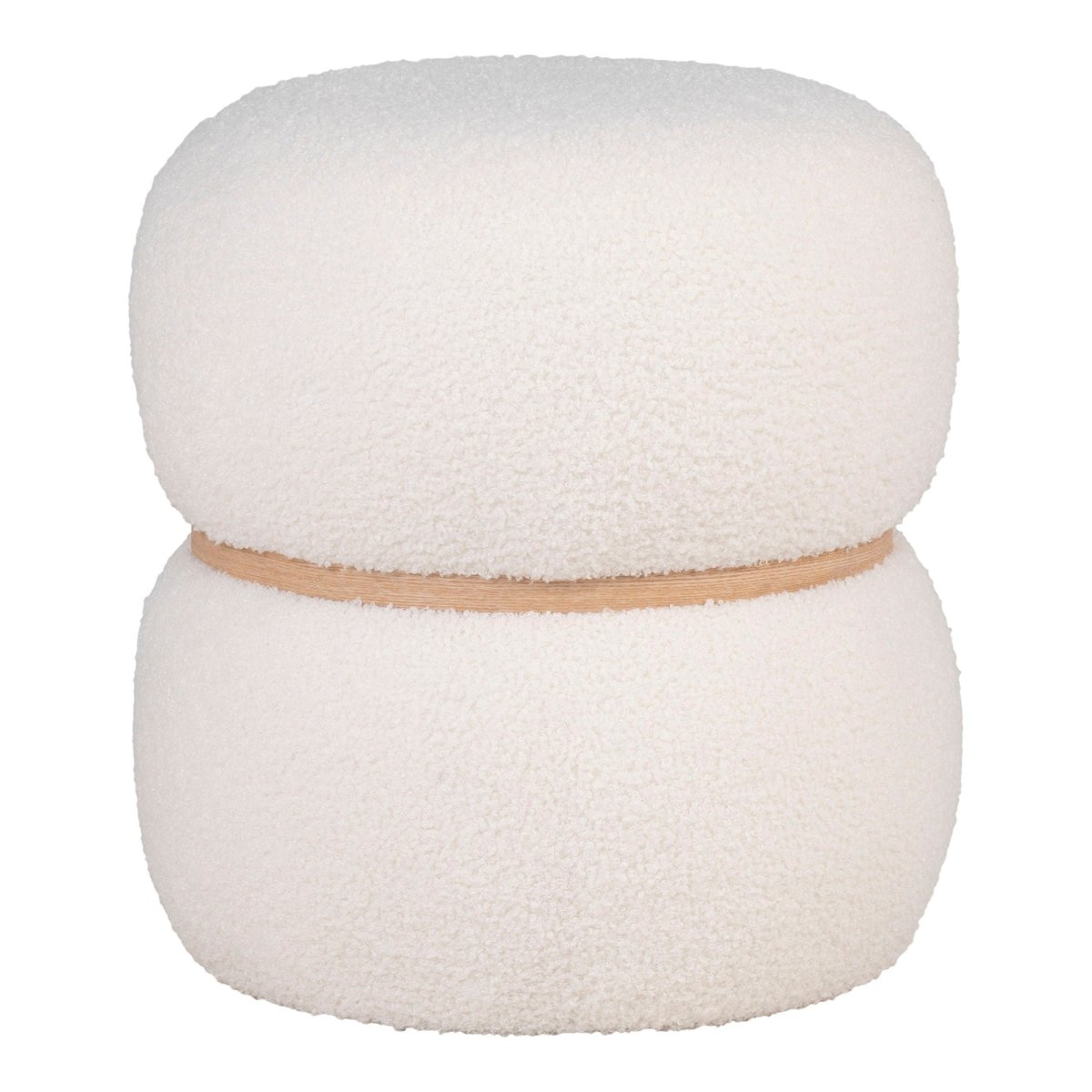 Milford puff hvit ø38 cm - Lindas Dekor