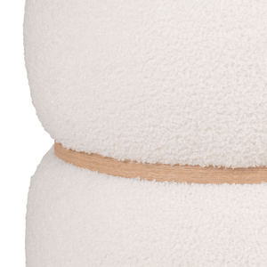Milford puff hvit ø38 cm - Lindas Dekor