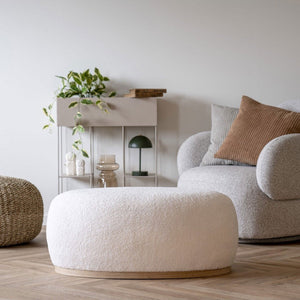 Manhatten puff hvit 54 x 88 x 36 cm - Lindas Dekor