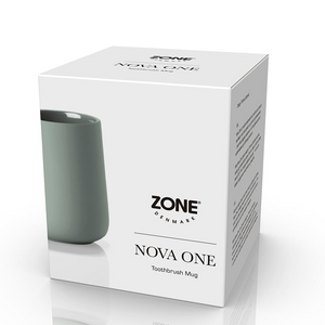 Tannbørsteholder med soft touch overflate i grønn tone