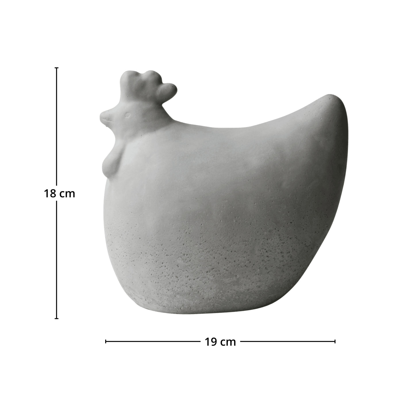 DBKD dekorhøne påskepynt i 18 cm og 19 cm lengde
