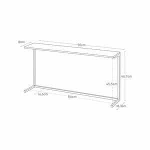 Frittstående hylle til kjøkkenbenk hvit 90 x 46,7 cm - Lindas Dekor
