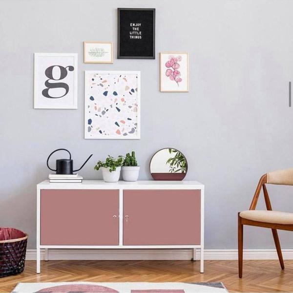 Vareprøve: Uni matt ash rose kontaktplast