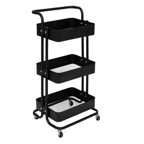 Trillevogn Black Edition 3 hyller sort 86 cm - Lindas Dekor Vogn